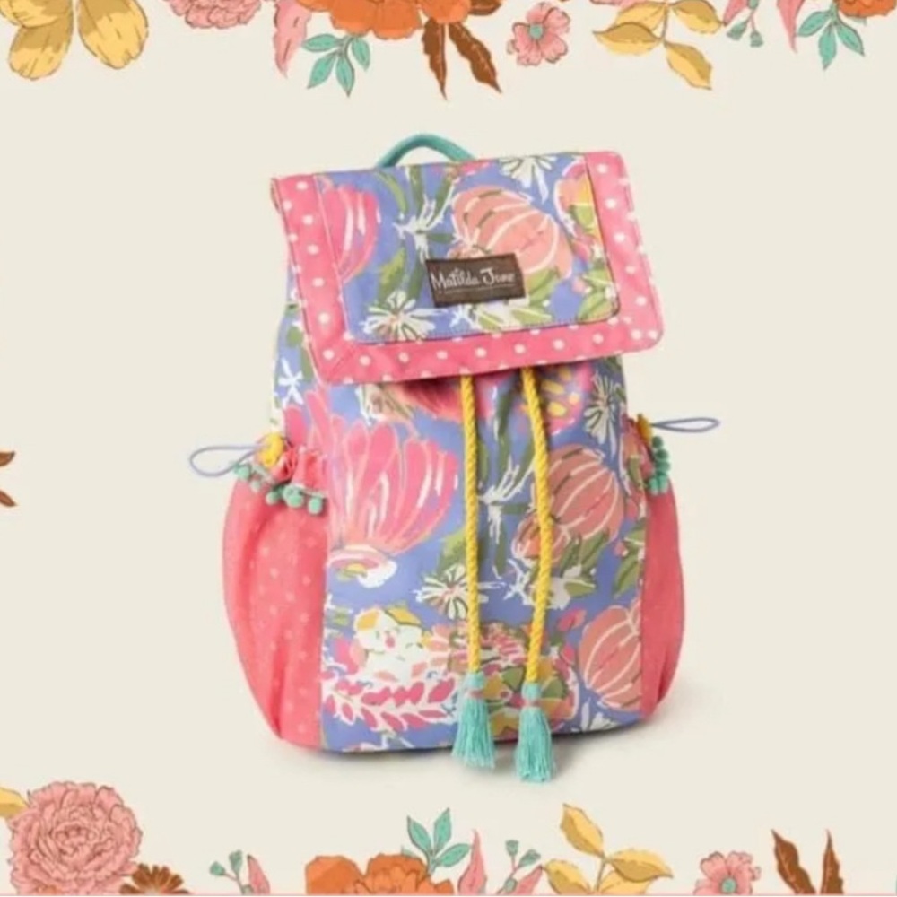 New! Matilda Jane Beach Day Swim Floral Kids Backpack